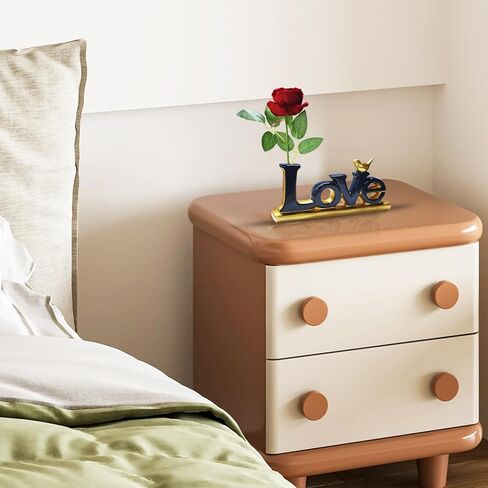 ديكور علامة الحب Dosker مع تماثيل الورد والأزرق والذهبي لسطح الطاولة، ديكور المنزل منحوتة تجريدية لغرفة المعيشة وغرفة النوم in Kuwait