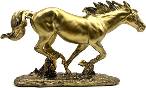 Gold Horse Statue - Resin Horse Figurine for Home & Office Decor in Saudi Arabia