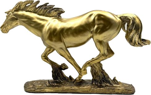 Gold Horse Statue - Resin Horse Figurine for Home & Office Decor in Saudi Arabia