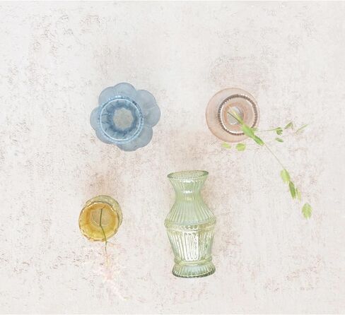 Creative Co-Op Various Decorative Debossed Glass Vases, Multicolor, Set of 4 in Saudi Arabia