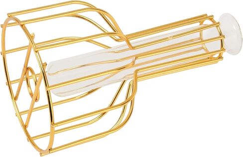 Modern Metal Flower Vase with Glass Tubes, Golden Decorative Vase for Home Office Living Room Bedroom Boho Style Centerpiece in Saudi Arabia