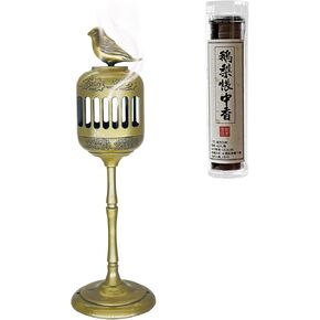 Oriental Sparrow Incense Burner Holder for Coil Incense/Incense Cones- Ancient Bronze Alloy Incense Burner Artwork with Yoga Meditation Home Office Decor in Saudi Arabia