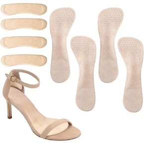2 Pairs 3/4 Gel High Heel Insoles and 2 Pairs Heel Grips, Self-Adhesive Arch Support for Flats & Heels. Relieves Foot Pain, Fits Pumps, Sandals, Dress Shoes, Flats & Sneakers in Saudi Arabia