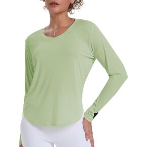 قمصان الشمس النسائية UPF 50+ حماية الأشعة فوق البنفسجية الطفح الطفح الطفح الخفيف الوزن السريع جاف جاف SPF قمم المشي لمسافات طويلة in Kuwait