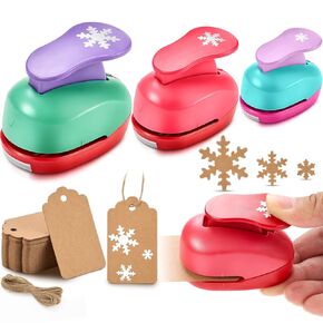 53 Pcs Heart Paper Punch Set Include 3 Pcs Heart Hole Punch 50 Pcs Red and Pink Paper Gift Tags with 10 Meter String Tag Punches for Paper Crafts Card Scrapbook DIY in Kuwait