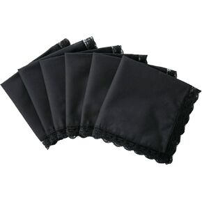 COCOUSM Womens Handkerchiefs White Cottom Crochet Lace Bridal Wedding Hankies 6 Pieces in Kuwait