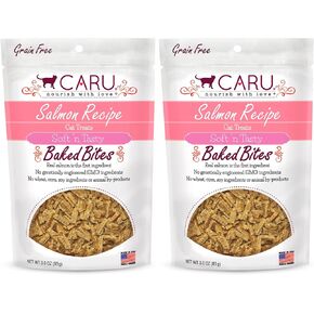 CARU - Soft ‘n Tasty Baked Bites - Salmon Bites Cat Treats - Flavorful All-Natural Treats - 3 oz. in Kuwait