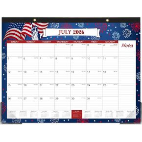2025-2026 Desk Calendar - Large Desk Calendar 2025-2026, 22" x 17", Jul. 2025 - Dec. 2026, 18 Months Planning, Large Ruled Blocks, Tear Off Design, 2 Corner Protectors & 2 Hanging Hooks in Kuwait