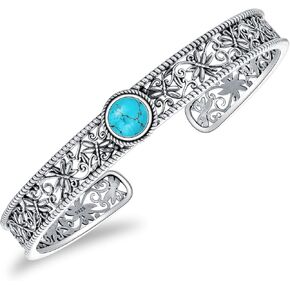 Amethyst Cuff Bracelet 925 Sterling Silver Dainty Adjustable Round Amethyst Dragonfly Bangle Bracelets Bohemian Jewelry Christmas Birthday Gifts for Women in Kuwait