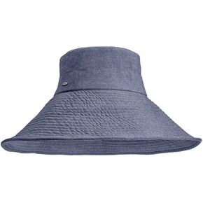 Coolibar UPF 50+ Women's Brittany Beach Hat - Sun Protective (One Size- Black/White) in Kuwait