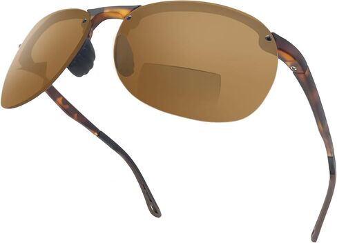 VITENZI Bifocal Sunglasses TR90 Semi Rimless Reading Sun Tinted Glasses with Readers - Como in Saudi Arabia