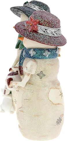شركة Pavilion Gift Company - أصدقاء Fros-Tea - 4.5 سم من الراتنج المطلي يدويًا، تمثال BirchHearts المزدوج لرجل الثلج القابل للجمع، ديكور للعطلات، ديكور عيد الميلاد، تمثال أرنب، أرنب، عاشق الشاي in Saudi Arabia