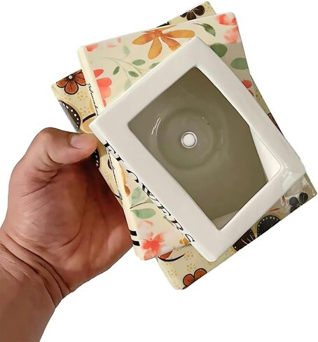 MyGoal Decorative Book Vase – Ceramic Flower Pot with Drainage Hole, Multicolor Tower Design, Small Size for Table, Desk, Shelf, Gift for Book Lovers in Saudi Arabia