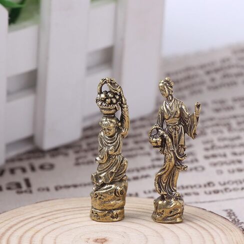SHIDXIB 8Pcs Old-Fashioned Pure Brass Statues of The Eight Immortals Crossing The Sea Home Desktop Decorations Used for Home Living Room Decoration in Saudi Arabia