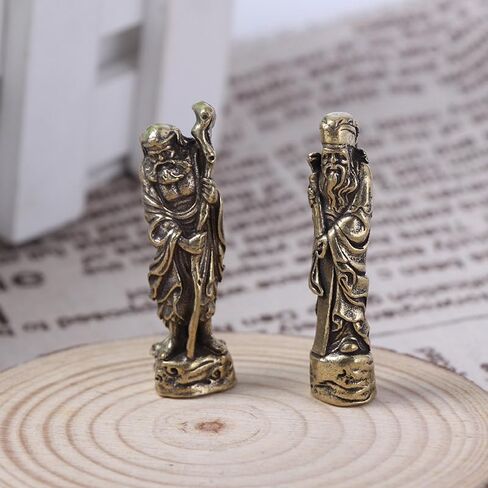SHIDXIB 8Pcs Old-Fashioned Pure Brass Statues of The Eight Immortals Crossing The Sea Home Desktop Decorations Used for Home Living Room Decoration in Saudi Arabia