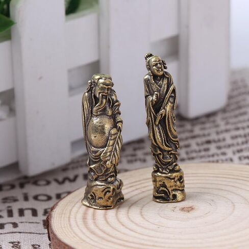 SHIDXIB 8Pcs Old-Fashioned Pure Brass Statues of The Eight Immortals Crossing The Sea Home Desktop Decorations Used for Home Living Room Decoration in Saudi Arabia
