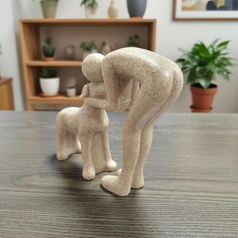 Dog Sculpture Home Decor Cute Man and Dog Statue Decoration for,Office,Living Room,Bedroom,Home,Memory Gifts for Pet Lovers in Saudi Arabia