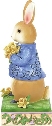 Enesco Beatrix Potter by Jim Shore Peter Rabbit Holding Daffodil Flowers Figurine, 6.22 Inch, Multicolor in Saudi Arabia
