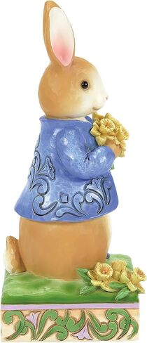Enesco Beatrix Potter by Jim Shore Peter Rabbit Holding Daffodil Flowers Figurine, 6.22 Inch, Multicolor in Saudi Arabia