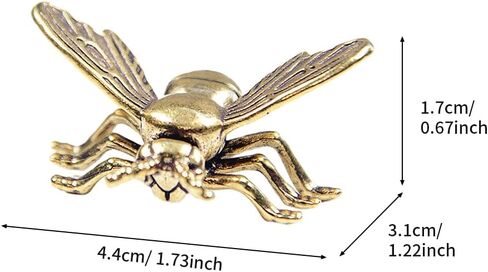 IUYYPU Set of 3 Handcrafted Vintage Brass Bee Figurines – Exquisite Gold Decor for Home & Office, Thoughtful Gift & Timeless Collectible – Ideal for Nature Lovers & Craft Projects in Saudi Arabia