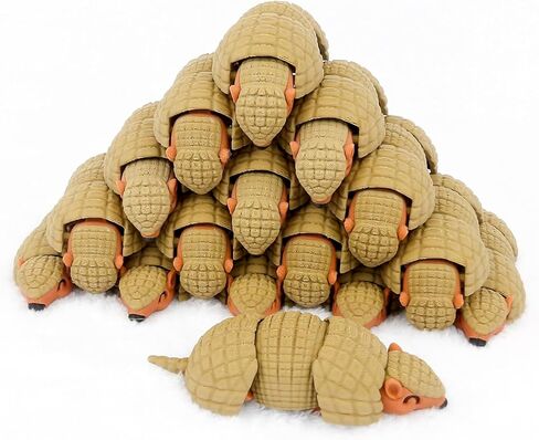 Colorful Articulated Armadillo – 3D Printed Fidget Toy for Stress Relief and Desk Fun – 4 Inch in Saudi Arabia