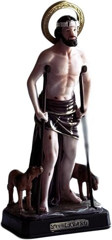 moicla Saint Lazarus Resin Statue - 12" Catholic Figurine | San Lazaro, Figura Catolica - Estatua de Resina in Saudi Arabia