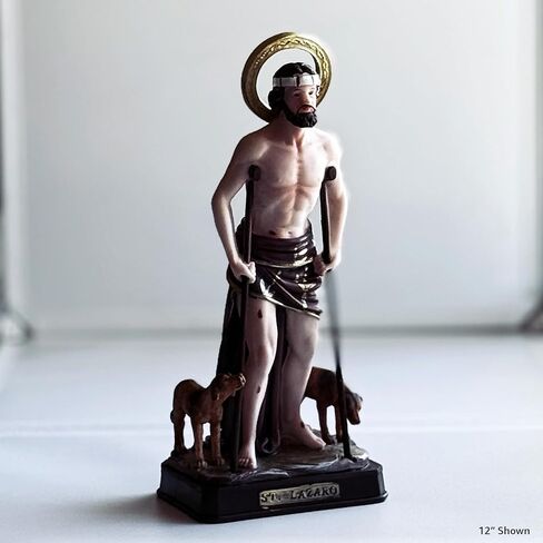 moicla Saint Lazarus Resin Statue - 12" Catholic Figurine | San Lazaro, Figura Catolica - Estatua de Resina in Saudi Arabia