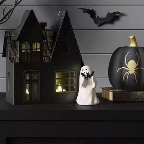 Halloween Ghost Figurine Cute Spooky Resin Ghost Statue Funny Ghost Ornaments Halloween Decorations Indoor Home Office Desk Decor in Saudi Arabia