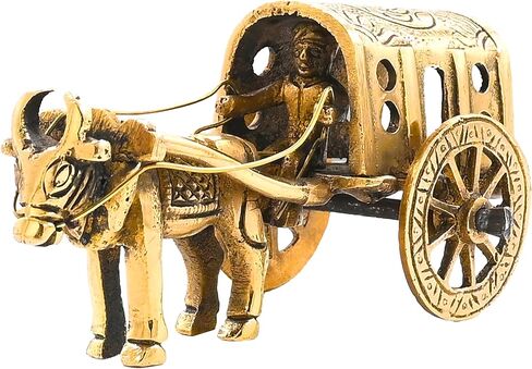 Tarini Gallery Brass Vintage Bullock Cart Pital Bailgadi Statue Traditional Indian Art Piece Decoration Accessory Article for Home Living Room Décor and Gifting (Bullock Cart) in Saudi Arabia