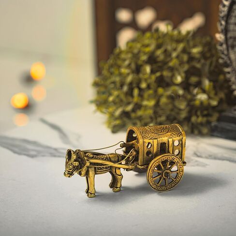 Tarini Gallery Brass Vintage Bullock Cart Pital Bailgadi Statue Traditional Indian Art Piece Decoration Accessory Article for Home Living Room Décor and Gifting (Bullock Cart) in Saudi Arabia