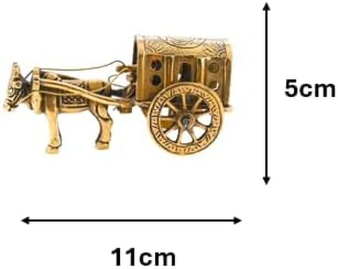 Tarini Gallery Brass Vintage Bullock Cart Pital Bailgadi Statue Traditional Indian Art Piece Decoration Accessory Article for Home Living Room Décor and Gifting (Bullock Cart) in Saudi Arabia