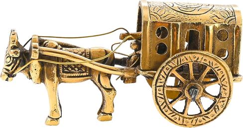 Tarini Gallery Brass Vintage Bullock Cart Pital Bailgadi Statue Traditional Indian Art Piece Decoration Accessory Article for Home Living Room Décor and Gifting (Bullock Cart) in Saudi Arabia
