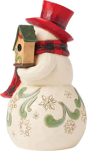 Enesco Jim Shore Heartwood Creek Highland Glen Snowman يرتدي قبعة حمراء، مقاس 6.25 بوصة، متعدد الألوان in Saudi Arabia