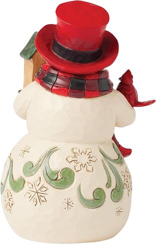 Enesco Jim Shore Heartwood Creek Highland Glen Snowman يرتدي قبعة حمراء، مقاس 6.25 بوصة، متعدد الألوان in Saudi Arabia