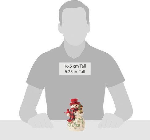 Enesco Jim Shore Heartwood Creek Highland Glen Snowman يرتدي قبعة حمراء، مقاس 6.25 بوصة، متعدد الألوان in Saudi Arabia