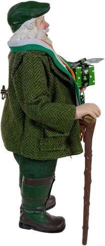 Kurt Adler 10.5-inch Fabriché™ Musical Irish Santa with Wreath in Saudi Arabia