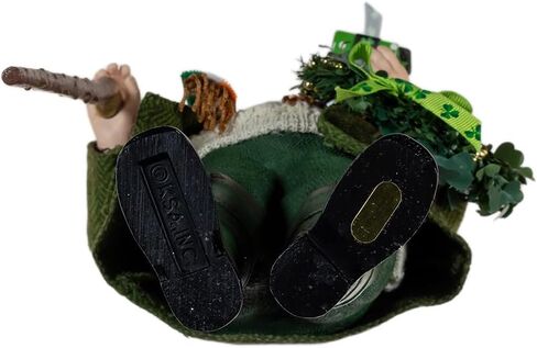 Kurt Adler 10.5-inch Fabriché™ Musical Irish Santa with Wreath in Saudi Arabia