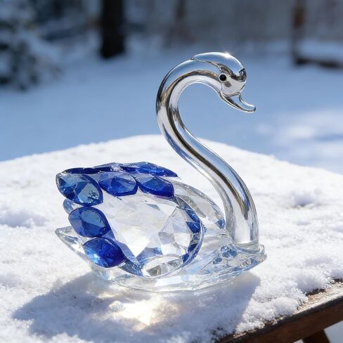Sparkle Crystal Swan Figurine Collection Paperweight Table Centerpiece Ornament in Saudi Arabia