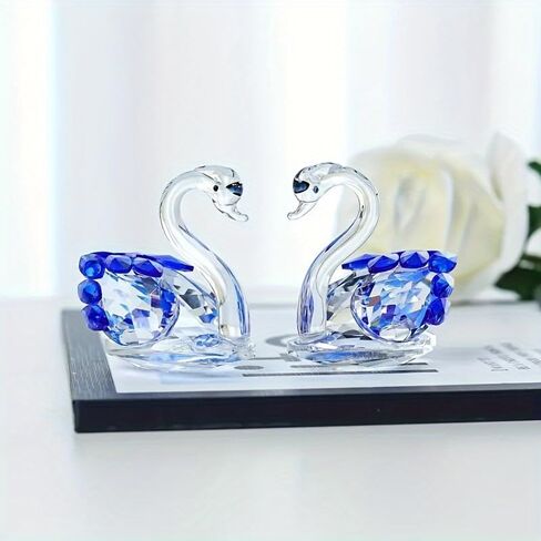 Sparkle Crystal Swan Figurine Collection Paperweight Table Centerpiece Ornament in Saudi Arabia