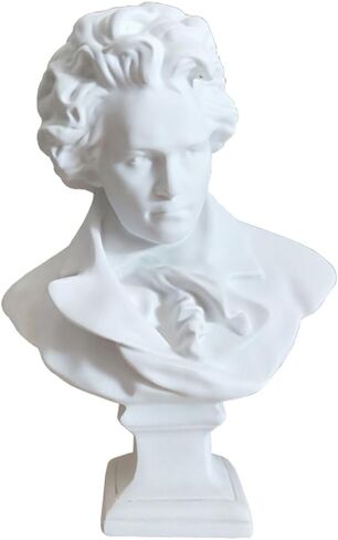 Garneck 1pc Bust Masculine Decor Greek Bust Greek Decor Mini Greek Statues Music Composers Statues Beethoven Bust Statue Art Decor Sketch Sculpture Famous Sculpture Plaster Plaster White in Saudi Arabia