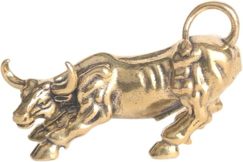 Brass Cattle Statue Vintage Cattle Figurine for Home Decor Zodiac Ox Adornment Desktop Cattle Decor Delicate Brass Cattle Craft Decorative Cattle Model Sculpture in Saudi Arabia