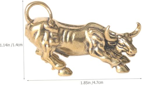 Brass Cattle Statue Vintage Cattle Figurine for Home Decor Zodiac Ox Adornment Desktop Cattle Decor Delicate Brass Cattle Craft Decorative Cattle Model Sculpture in Saudi Arabia