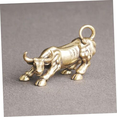 Brass Cattle Statue Vintage Cattle Figurine for Home Decor Zodiac Ox Adornment Desktop Cattle Decor Delicate Brass Cattle Craft Decorative Cattle Model Sculpture in Saudi Arabia