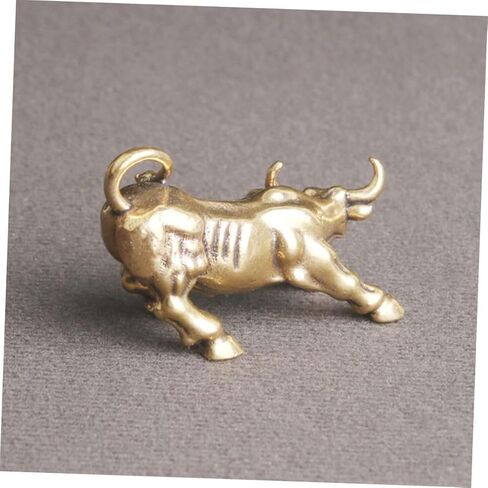 Brass Cattle Statue Vintage Cattle Figurine for Home Decor Zodiac Ox Adornment Desktop Cattle Decor Delicate Brass Cattle Craft Decorative Cattle Model Sculpture in Saudi Arabia