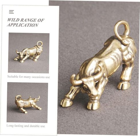 Brass Cattle Statue Vintage Cattle Figurine for Home Decor Zodiac Ox Adornment Desktop Cattle Decor Delicate Brass Cattle Craft Decorative Cattle Model Sculpture in Saudi Arabia