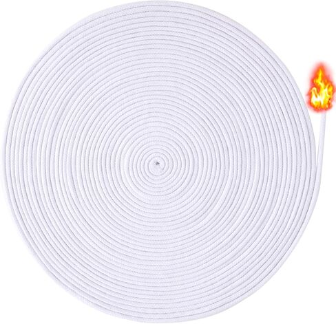 164 Ft 1/8in Diameter Oil Lamp Wicks, Round Cotton Lamp Wicks Burner, Braided Candle Replacement Wicks for Alcohol Kerosene Lamp Torches Lantern- Beige in Kuwait