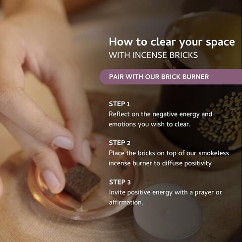 Palo Santo & Lavender Smokeless Incense Bricks & Flower of Life Burner | 2x9 Bricks | Aromatherapy | Essential Oils Based | Natural Air fresheners for Home | Spiritual Smudging Meditation Accessories in Saudi Arabia