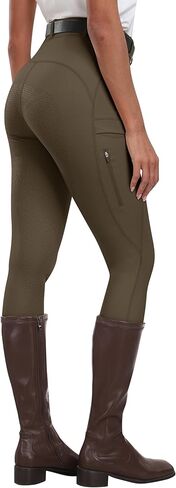 MoFiz Women's Silicone Full Seat Horse Riding Pants Zipper Pockets Equestrian Breeches Riding Tights in Saudi Arabia