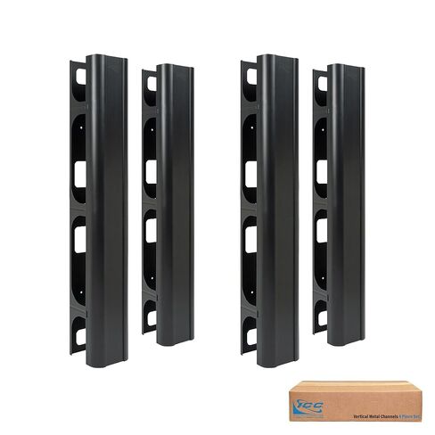 ICC Vertical Metal Channel for 7' Rack, Side or Center Mount, 6" W x 6" D, Two 7 ft. Sets (Four 40" Pcs.) in Saudi Arabia