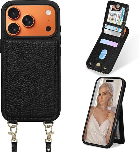 حافظة Keallce لهاتف iPhone 14 Pro Max مقاس 6.7 بوصة، حافظة محفظة كروس قابلة للفصل مع حامل بطاقات RFID، حلقة حامل 360 درجة، غطاء هاتف جلدي قابل للطي بحبل كتف للنساء لهاتف iPhone 14 Pro Max، بيج in Kuwait